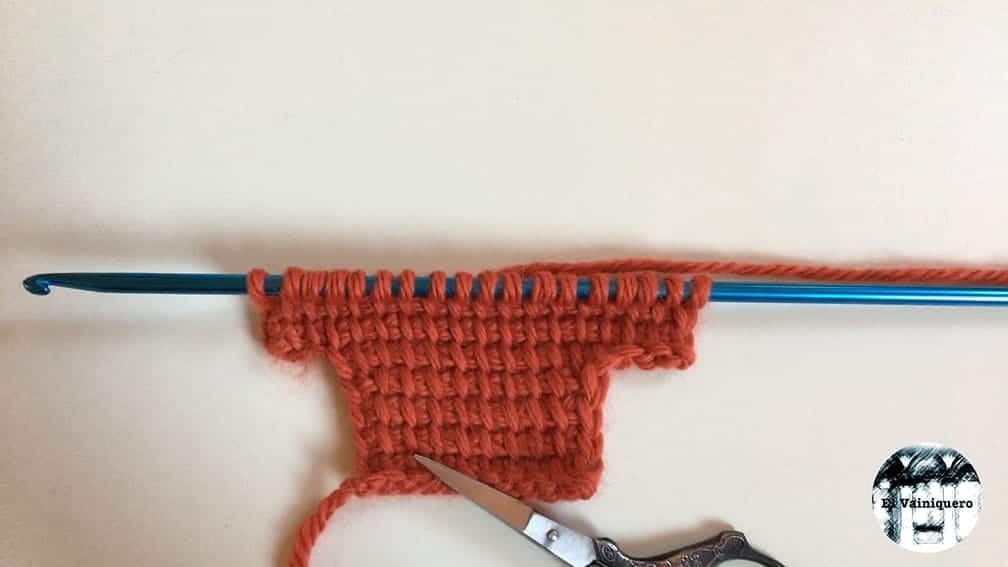 Aumentos en crochet tunecino