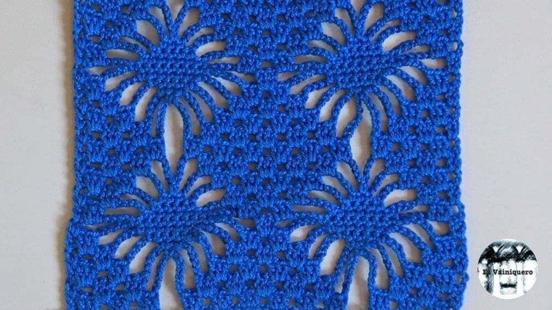 Punto fantasía crochet #10 – Punto araña 2 – Crochet