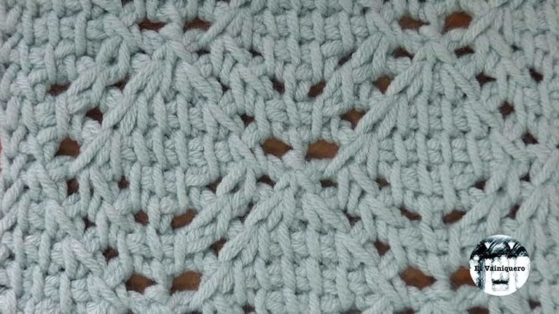 punto calado tunecino #24 - Crochet tunecino